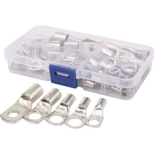 Bolt Hole Tinned Copper Cable lugs Battery Terminals set Wire terminals connector