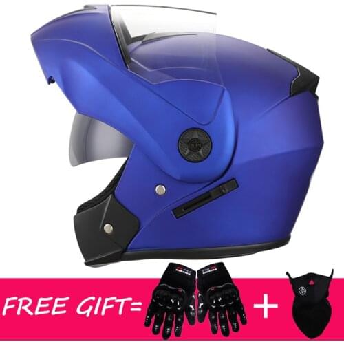 2020 New Racing motocross Modular Dual Lens Flip up Helmet Motorcycle Full Face Casco Capacete Casque moto S M L kask cascos