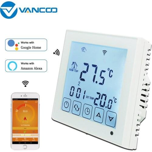 Alexa Wifi Heating Wireless Touch Screen Thermostat Temperature Controller LCD Display Mobile Phone Program Thermoregulator
