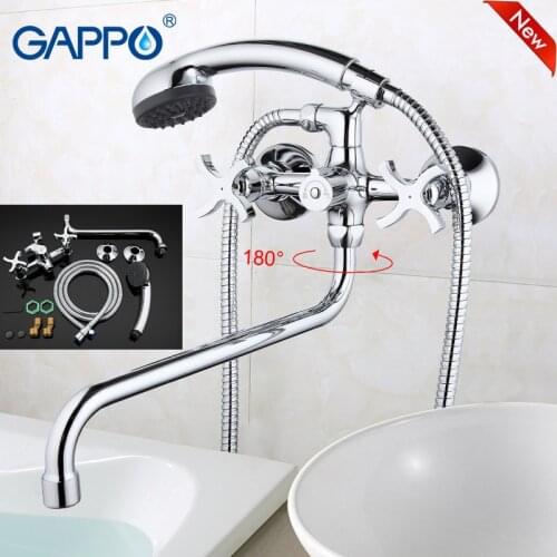 GAPPO High quality shower faucet set Brass bathtub sink water mixer hand wall bathroom suite bronze banheiro bano G2243