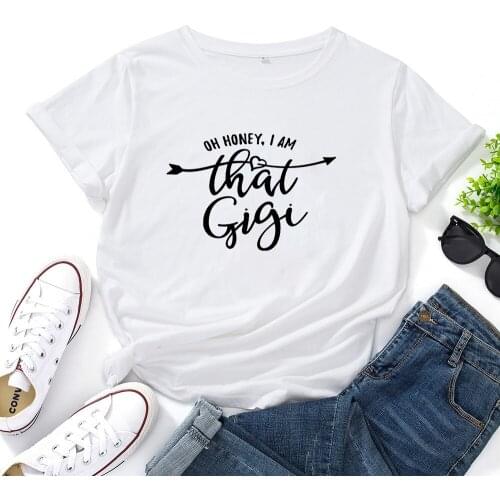 Gigi Life Shirt Short Sleeve Cotton Tshirt Women Top O-neck Funny T Shirt Women Casual T Shirt Women Funny Tee Shirt Femme