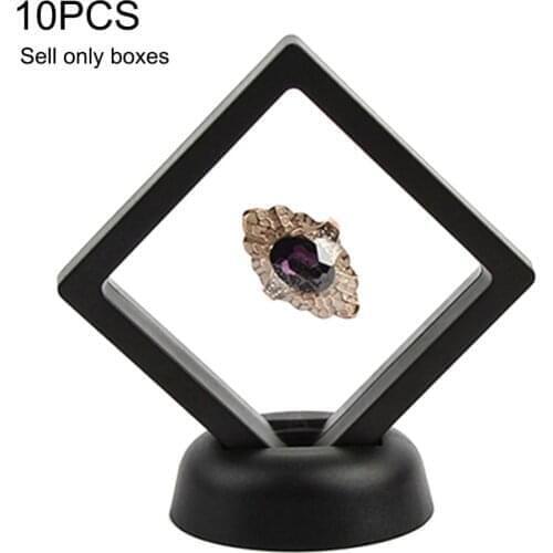 10 Pcs 3D Jewellery Display Empty Coin Frame Watch Box Commemorative Coin Badge Storage Boxs Frame Shadow Brooch Suspension Box