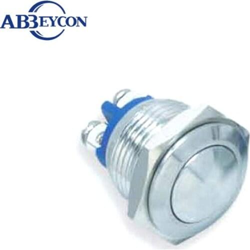 1681 16mm abbeycon round head momentary nickel plated brass push button switch ball switch