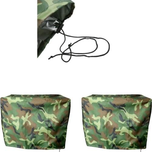 2pc Camouflage Boat Yacht Outboard Motor Protector Cover for 2-15 HP Engines