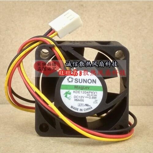 SUNON KDE1204PKV1 DC 12V 0.8W 40x40x20mm 3-Wire Magnetic Suspension Fan