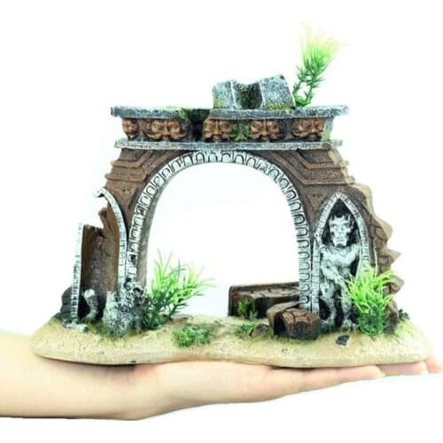 Fish Tank Aquarium Accessories Jewelry Resin Castle Arched Door Aquarium Landscaping Fish Tank Decoration Crafts Pet Supplies