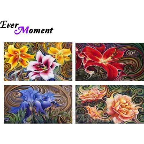 Ever Moment Diamond Painting Picture Of Rhinestone Flower Circle Full Square Drill Decoration Diamond Embroidery ASF2061