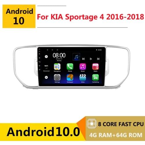 2 din 8 core android 10 car radio auto stereo for KIA Sportage 4 QL 2016 2017 2018 2019 navigation GPS DVD Multimedia Player