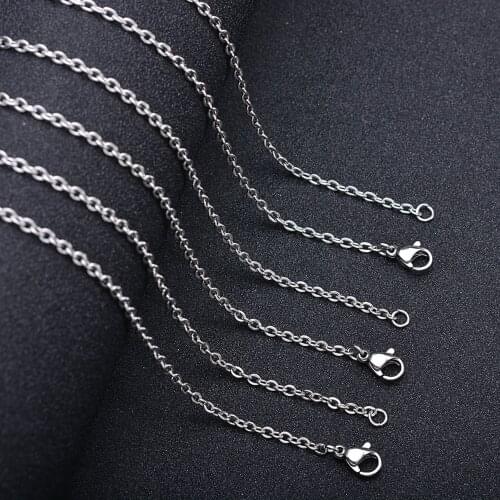 25.5 Inch Long 316L Stainless Steel Cross Chains Jewelry Finding With Necklace Jewelry Finding 2.9mm Chain Connectors Included