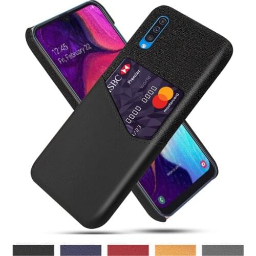 Business Case Card Slots Cover For Samsung Galaxy A50 A30 A20E A70E A20 A10 A70 A60 A80 A90 A50S A30S A40 S A01 Core Case Funda