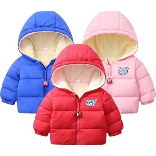 Infant Coat Cashmere Baby Girls Jacket boys Autumn Winter Jacket For Girls Cartoon Coat Kids Hooded Outerwear Children clothing