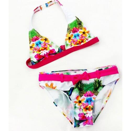 Girls Bikini Set Kids Two Pieces Swimsuit 8-16 Y Baby Swimwear Children Vacation Sandy Beach Wear Teens Swimming Pool Suit