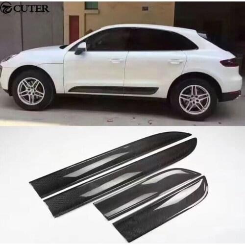 Carbon fiber car body kit Car door trim side skirts for Porsche Macan 15-16
