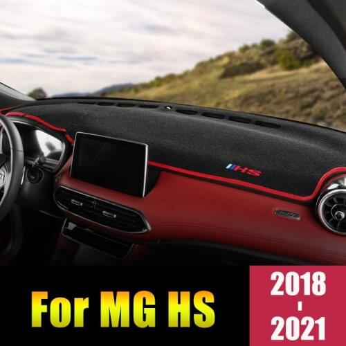 For MG HS 2018 2019 2020 2021 LHD Car Dashboard Avoid Light Pad Instrument Platform Desk Cover Mats Carpets Anti-UV Accessories