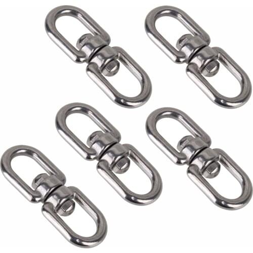 Durable M4 Stainless Steel 304 Marine Mooring Swivel With Eye to Eye For Pet Ring Dog Chain 5PCS