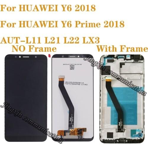 New display for Huawei Y6 Prime 2018 ATU-L11 L21 LCD DISPLAY touch screen digitizer accessories for Y6 2018 lcd with frame
