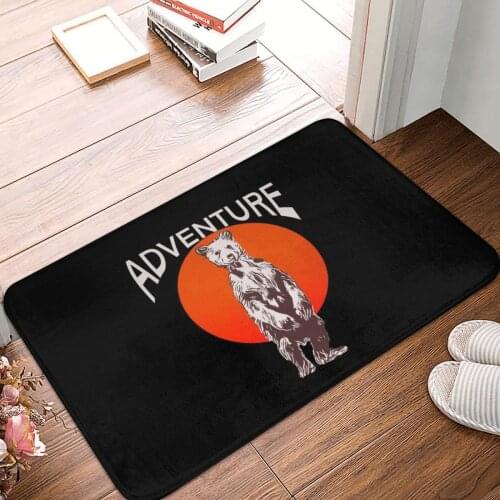 Adventure Bear Doormat Carpet Mat Rug Polyester Non-Slip Floor Decor Bath Bathroom Kitchen Bedroom 40x60