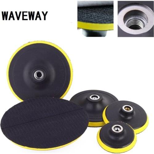 WAVEWAY 80-180mm Polishing Self-adhesive Disc Polishing Sandpaper Sheet Adhesive Disc Chuck Angle Grinder Sticky Plate for Car
