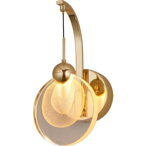 Modern Simple led Wall Lamp Bedroom Bedside Wall Light Nordic Study Aisle led Lighting Bathroom Mirror Light Crystal Wall Sconce