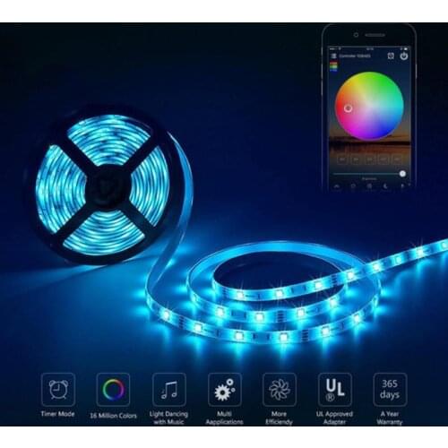 Mini Wireless RGB LED Strip Light Smart Phone Control USB Cable Bluetooth-compatible 4.0 Home Decor LED Light Lamp Kit