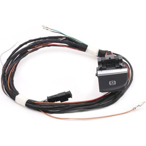 Hill Hold / Auto Hold Switch & Wire Cable Harness For Audi A3 8V White backlight button LHD