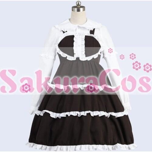 [STOCK]2018 Anime Jashin-chan Doroppukikku Dropkick on My Devil Yurine Hanazono Dress Cosplay Cosume For Halloween Free Shipping