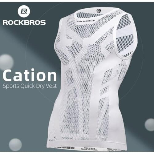 ROCKBROS Bicycle Vest Layer Bike Underwear Cool Breathable Cycling Vest Elastic Seamless First Layer Women Men Sleeveless Vest