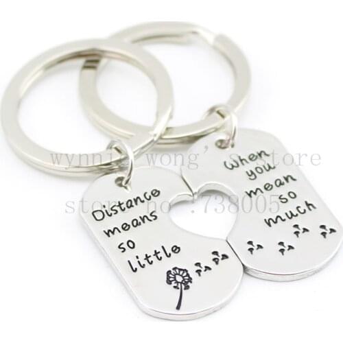 2016 Long Distance Relationship Jewelry"Distance means so little when you mean so much"Necklace Dandelion Jewelry His& Her Gifts