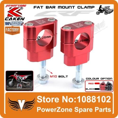 Billet HandleBar Fat Bar Risers 28mm Mount Clamp CR CRF CR125 CR250 CRF250R CRF450R CRF250X CRF450X Dirt Bike Motocross Enduro