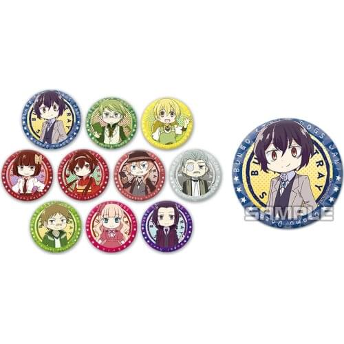 58mm Anime Bungo Stray Dogs badge Pins Nakajima Atsushi dazai osamu Brooch Icons
