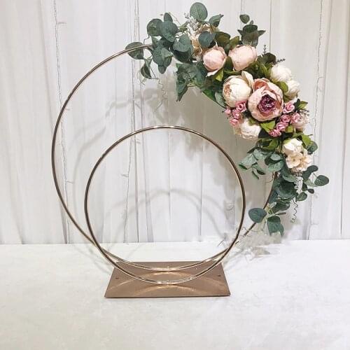 10 PCS Flower Rack Wedding Table Centerpieces Metal Geometric Props Artificial Shelf Road Lead Floral Stand Backdrop Decoration