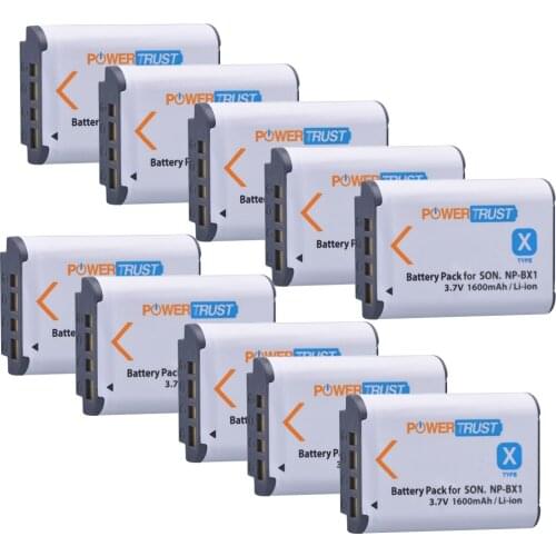 10Pcs NP-BX1 3.7V 1600mAh NP BX1 NPBX1 bx1 Replacement Battery for DSC-RX100 DSC-WX500 IV HX300 WX300 HDR-AS15 X3000R MV1 AS30V