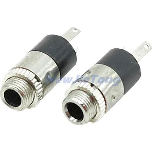 10pcs PJ392 3.5MM Stereo Female Sockect Plug Jack with Screw Audio Headphone Connector Cylindrical Socket