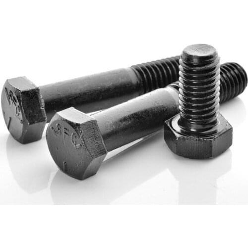 10PCS,UNC 3/8-16 Grade 12.9 Steel Screws Outer Hexagon Head Cap Black Screw Machine Fastener Bolt Screw