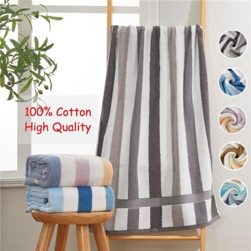 100% Cotton Bath Towel High Quality Shower Towel Absorbent Bathroom Face Towels Stripe Towels for Adults Home Textiles 70x140