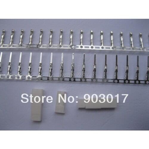 500 Set Female & Male JST 2 Pin Housing and Pin Connector White Color