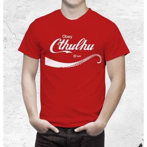 2018 New Fashion Brand Clothing Call Of Cthulhu T Shirt Coke Drole Chemise Round Neck Clothes