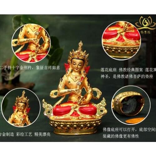 2020 NEW--HOME family efficacious Talisman Buddhism India Nepal handmade Gilding Gold-plated Vajrasattva king kong Buddha statue