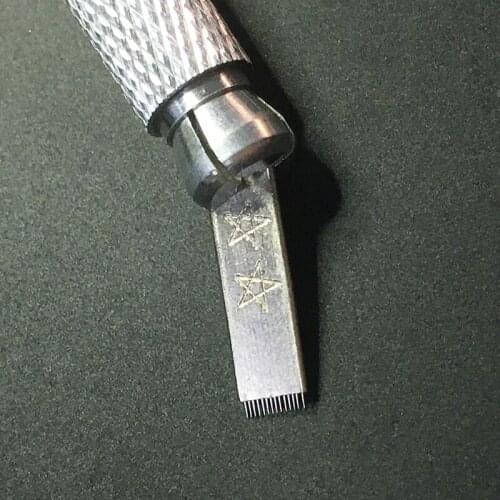 30 pcs Flat 14 Pins for Manual Fog Pen Double Star 14 Microblading Needles for Permanent Makeup Lamina Tebori Blade for Eyebrow