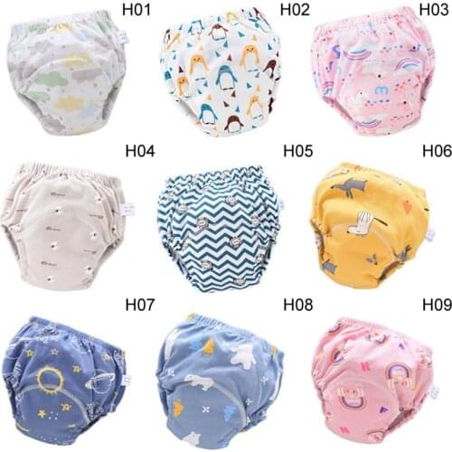 9 Styles Baby Infant 6-layer Washable Diaper Shorts Waterproof Reusable Urine Pad Cotton Training Diaper Changing Kids Diaper