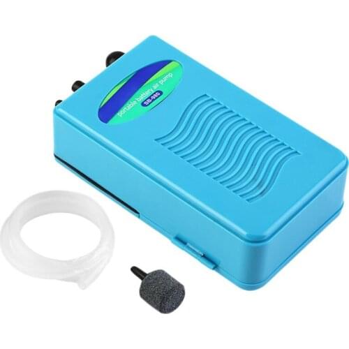 Aquarium Battery Backup Operated Fish Tank Air Pump Aerator Oxygen Tube Portable
