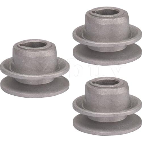 Aluminum Household Sewing Machine Motor Flatcar Pulley Silver Pack of 3