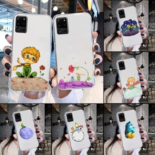 Cartoon The Little Prince Phone Case For Samsung Galaxy Note 4 8 9 10 20 S8 S9 S10 S10E S20 Plus UITRA Ultra transparent