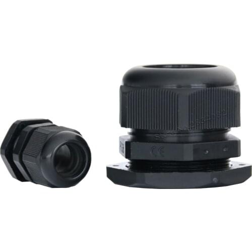 Black IP68 Waterproof Cable Gland Nylon Plastic Cable Connector PG7 PG9 PG11 PG13.5 PG16 PG19 PG21 PG25