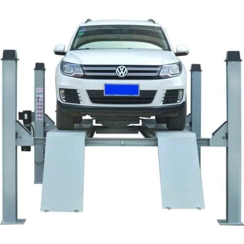 3500kg four post alignment car lift use for wheel alignment steel rope post car lift
