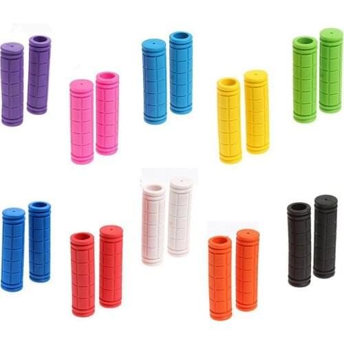 Colourful Non-Slip Rubber Bike Handlebar Grips for Scooter Tricycle Wheel Chair Mountain Road Urban Foldable Bike MTB BMX
