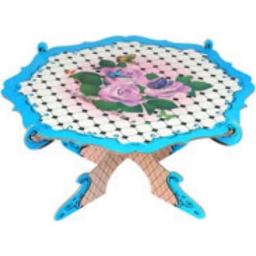 Decorative Flower pattern thick cardboard pedestal cake and cupcake stand party decoration and presentation supplies 3 different color