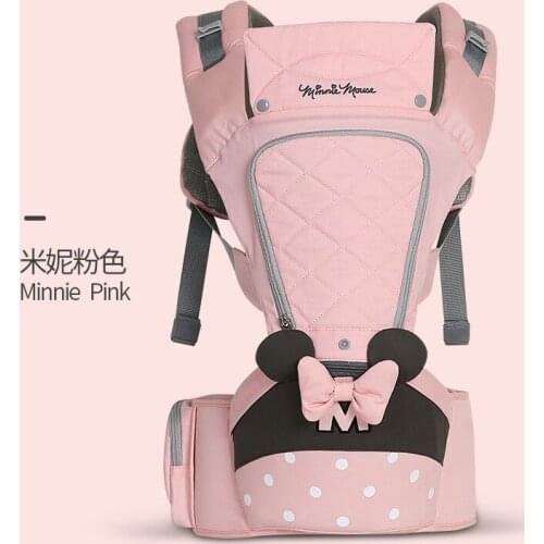Disney 0-36 Months Bow Breathable Front Facing Baby Carrier Hipseat 20kg Infant Comfortable Sling Backpack Pouch Wrap Carriers