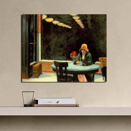 Edward Hopper Yellow Hat Woman Canvas Painting Prints Living Room Home Decoration Modern Wall Art Oil Painting Posters Pictures