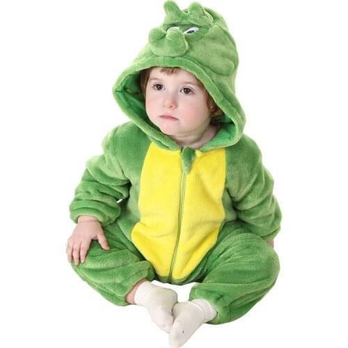 Flannel Winter Panda Baby Boys Girls Rompers Kids Clothing New Born Cute Animal Cartoon Toddler Childrens Rompers Clothes